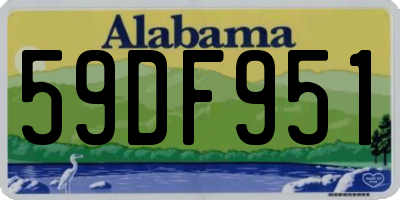 AL license plate 59DF951