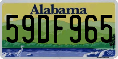 AL license plate 59DF965