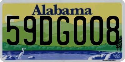 AL license plate 59DG008