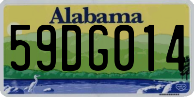 AL license plate 59DG014