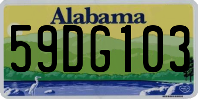 AL license plate 59DG103