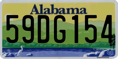 AL license plate 59DG154