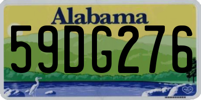 AL license plate 59DG276