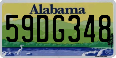 AL license plate 59DG348