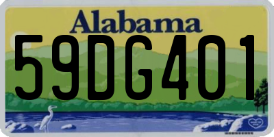 AL license plate 59DG401