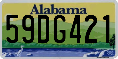 AL license plate 59DG421