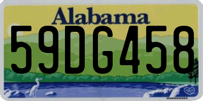 AL license plate 59DG458