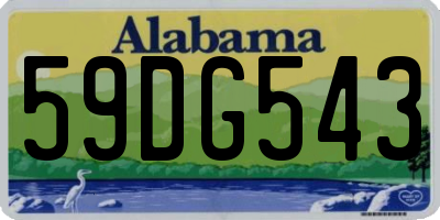 AL license plate 59DG543