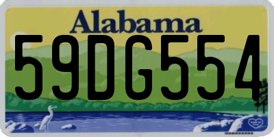 AL license plate 59DG554