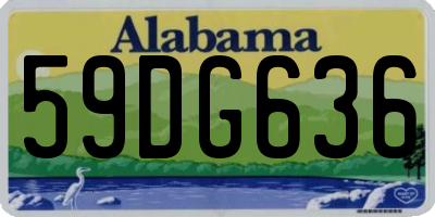 AL license plate 59DG636