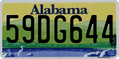 AL license plate 59DG644
