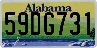 AL license plate 59DG731