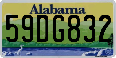 AL license plate 59DG832