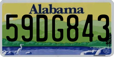 AL license plate 59DG843
