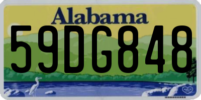 AL license plate 59DG848