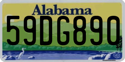 AL license plate 59DG890