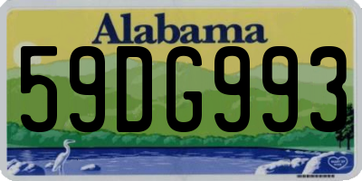 AL license plate 59DG993