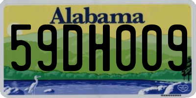 AL license plate 59DH009