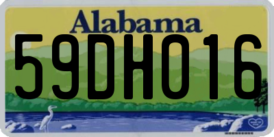 AL license plate 59DH016