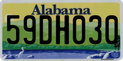 AL license plate 59DH030