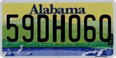 AL license plate 59DH060