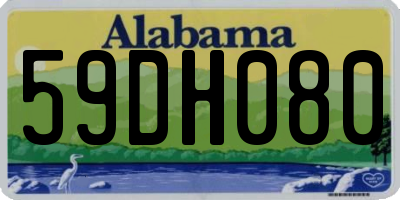 AL license plate 59DH080