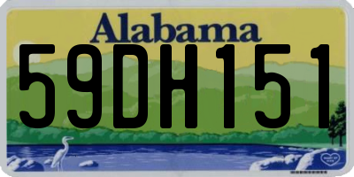 AL license plate 59DH151