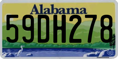 AL license plate 59DH278