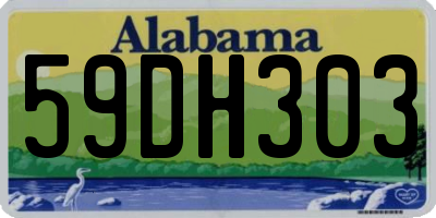 AL license plate 59DH303