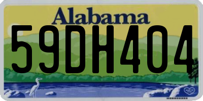 AL license plate 59DH404