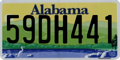AL license plate 59DH441