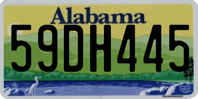 AL license plate 59DH445