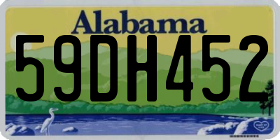 AL license plate 59DH452