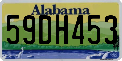 AL license plate 59DH453