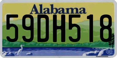 AL license plate 59DH518