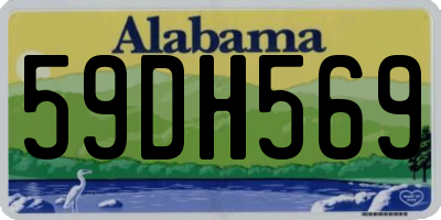 AL license plate 59DH569
