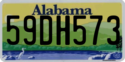 AL license plate 59DH573