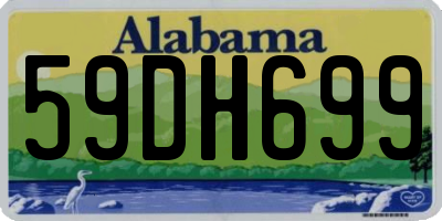 AL license plate 59DH699