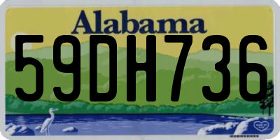AL license plate 59DH736