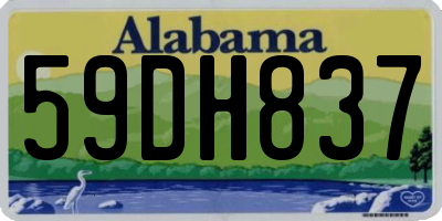 AL license plate 59DH837
