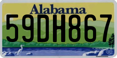 AL license plate 59DH867