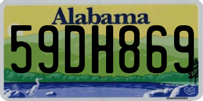 AL license plate 59DH869