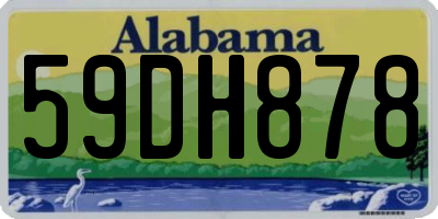 AL license plate 59DH878