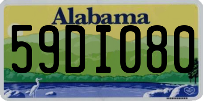 AL license plate 59DI080