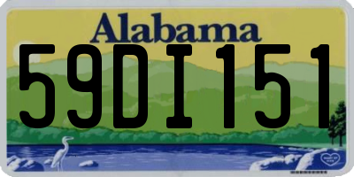 AL license plate 59DI151