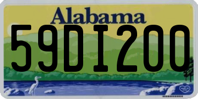 AL license plate 59DI200