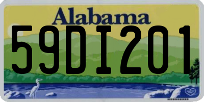 AL license plate 59DI201