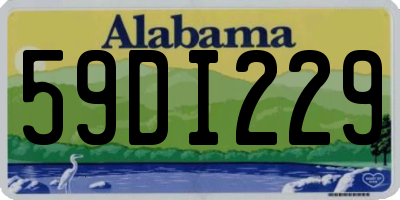 AL license plate 59DI229