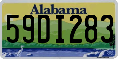 AL license plate 59DI283