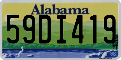 AL license plate 59DI419